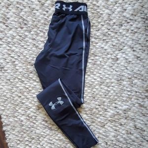 Men's small under armor cold wear compression long